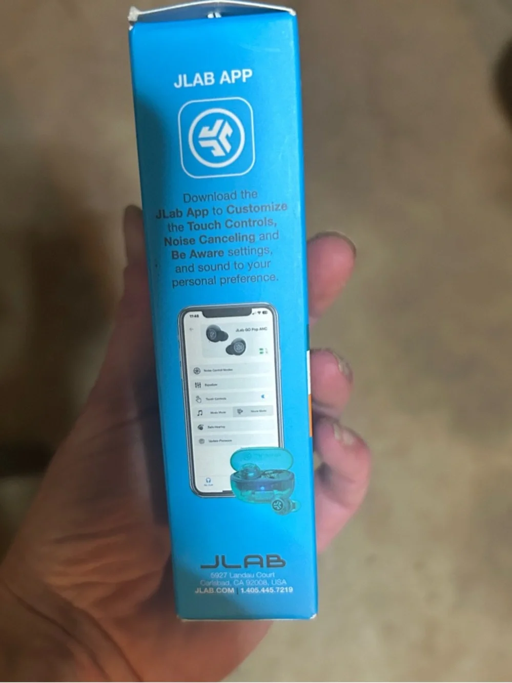 JLab Go Pop ANC True Wireless Earbuds - Clear Teal